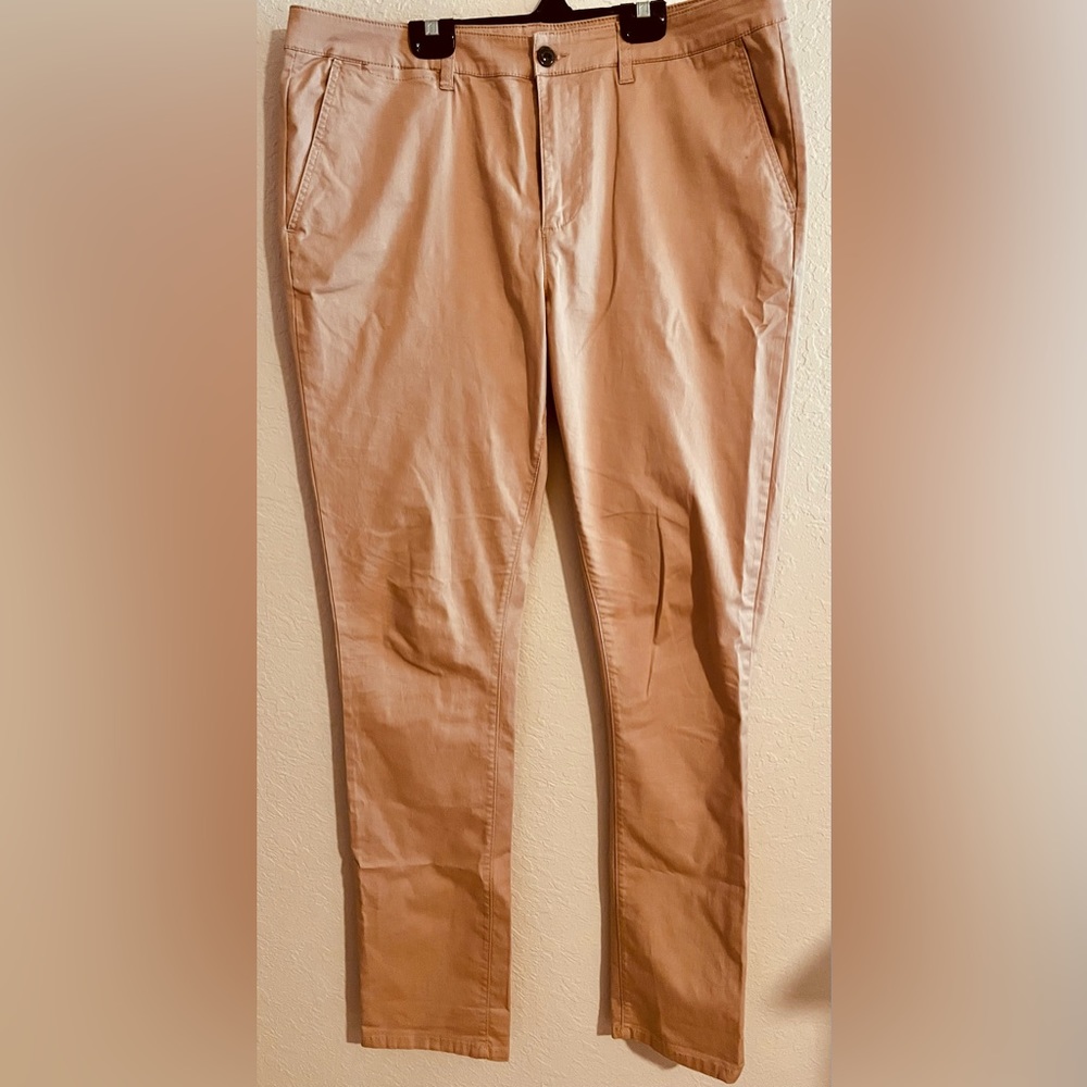 Asos Mens Pink Mauve Slim Skinny Leg Fitting Casual Pants Size 36x34